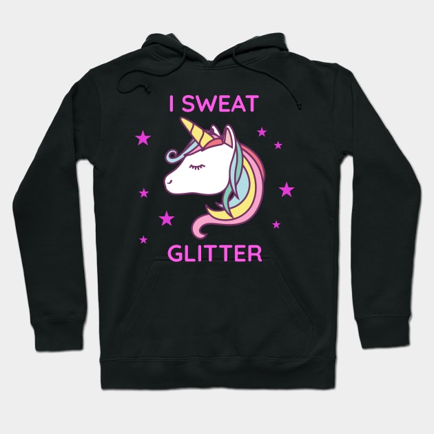 I Sweat Glitter Unicorn Hoodie by fromherotozero